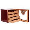 4 Drawer Cedar Wood Cigar Humidor Cabinet Box for 100 Cigars with Hygrometer, Large Capacity, Moisturizing & Breathable view 1