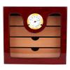 4 Drawer Cedar Wood Cigar Humidor Cabinet Box for 100 Cigars with Hygrometer, Large Capacity, Moisturizing & Breathable view 2