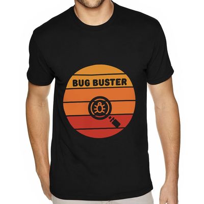 Bug Buster Sueded T-Shirt - Awesome Cybersecurity Presents - Men Clothing - Black, L