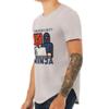 Cybersecurity Ninja Curved Hem T-Shirt - Great Presents - Cybersecurity Analyst Clothing - White, L view 2