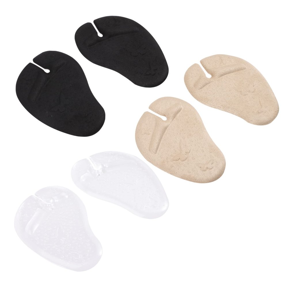 3 Pairs Forefoot Pad Pinch Stickers Sandal Insoles Anti Pad Suede Shoe Protector Metatarsal Pads Adhesive Forefoot Pads Flip- Flops Cushions Gel High Heels Liner Girl