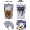 100 Pack Mylar Bags for Food Storage Resealable Aluminum Foil Clear Stand Up Pouch with Front Window 7.8711.81 Inch Reusable Zipper Lock Food Packaging Heat Seal Bags for Small Business and Home view 4