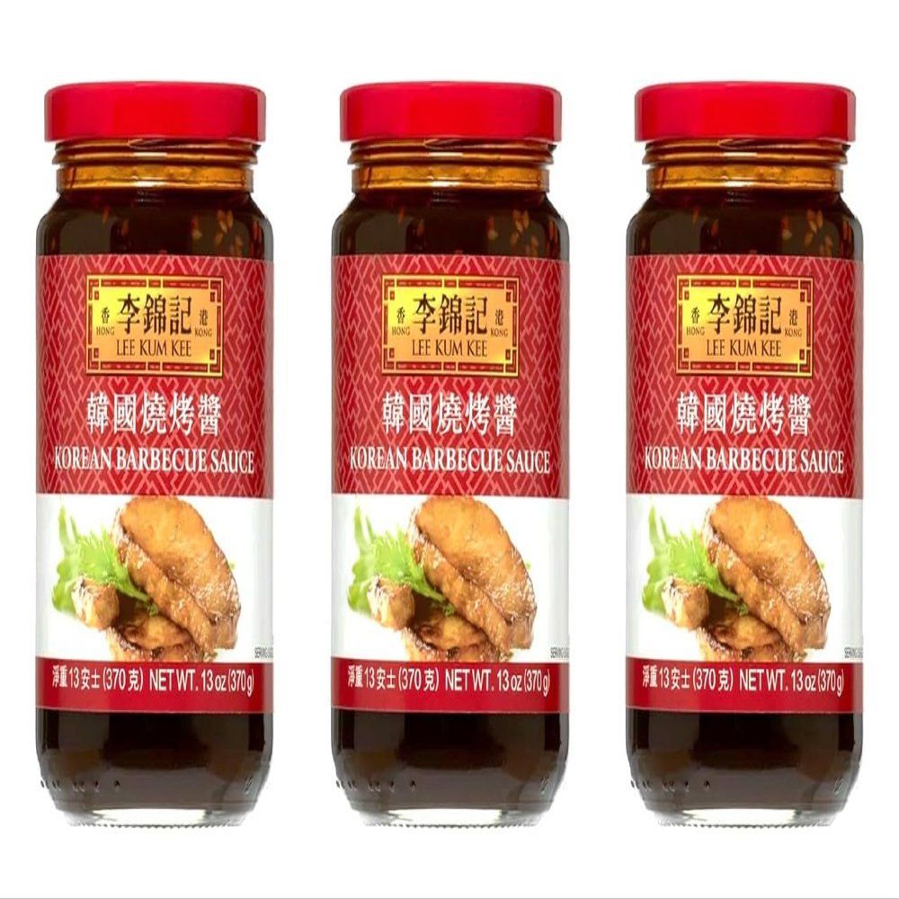 3 Packs - Korean Barbecue Sauce Glass Jar - 13 Oz