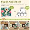 Miss Adola 6 Pack Swedish Dishcloths for Kitchen - Reusable Dish Cloths for Washing Dishes Absorbent Cute Funny Kitchen Towels Cleaning Sponge, Floral Bird view 4