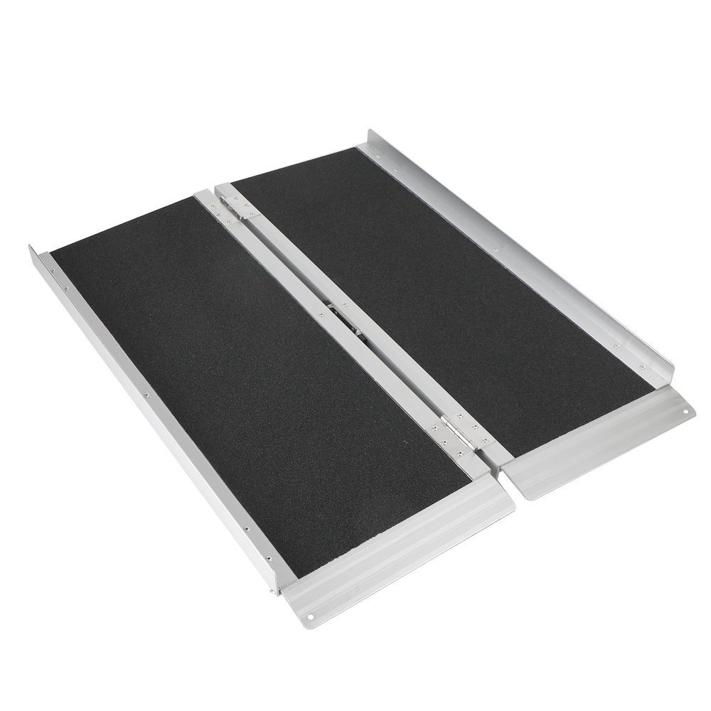 Bruce & Shark 3FT Portable Wheelchair Ramp Non Skid Aluminum Foldable Mobility Scooter Ramp