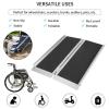 Bruce & Shark 3FT Portable Wheelchair Ramp Non Skid Aluminum Foldable Mobility Scooter Ramp view 2