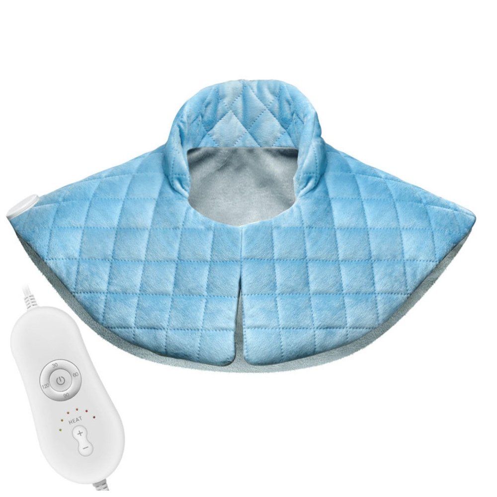 BeyondNice Heating Pad for Neck and Shoulders Weighted Neck Heating Pad for Pain Relief 6 Heat Settings 4 Timers Auto Off Gifts for Women Men Mom Dad