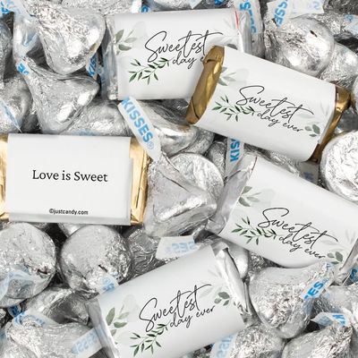 124 Pcs Wedding Candy Favors Miniatures Chocolate & Kisses (1.52 lbs) - Sweetest Day