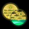 3 Year Sobriety Chip | Sunlight of The Spirit AA Coin Recovery Gift Affirmation Token | Glow in The Dark Gold Plated Medallion view 2
