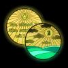 2 Year Sobriety Chip | Sunlight of The Spirit AA Coin Recovery Gift Affirmation Token | Glow in The Dark Gold Plated Medallion view 2