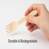 (100 Count) Disposable Wooden Forks Set - Alternative to Plastic, Eco Friendly, Biodegradable, Compostable Cutlery Set - 100 Forks Disposable Utensils Set view 4