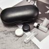MUDOR 2 in 1 Contact Lens Case, Double Sided Contact Lens Travel Kit Includes Remover Tool with Tweezers,Dual Use Design for Contact Lens case and Glasses case (Black-1) view 3