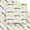 WRAPAHOLIC Wrapping Paper Sheet - 6 Sheets Gold 50th Anniversary Design Folded Flat for Birthday, Party, Baby Showers - 19.7 Inch X 27.5 Inch Per Sheet view 1