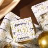 WRAPAHOLIC Wrapping Paper Sheet - 6 Sheets Gold 50th Anniversary Design Folded Flat for Birthday, Party, Baby Showers - 19.7 Inch X 27.5 Inch Per Sheet view 4