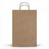 200 Pack 5.25x3.25x8.25 Inch Small Plain Natural Paper Gift Bags with Handles Bulk, Kraft Bags for Birthday Party Favors Grocery Retail Shopping Business Goody Craft Bags Cub (Brown 200 Count) view 2