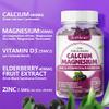 softbear Calcium Magnesium Zinc Gummies for Adult & Kids, Suagr-Free Calcium Magnesium Zinc Vitamin D3 Supplement for Bone Strength & Immune Health, Elderberry Flavor 120 Count view 3