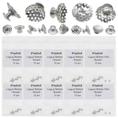 100 Pcs Lingual Buttons Hollow Base