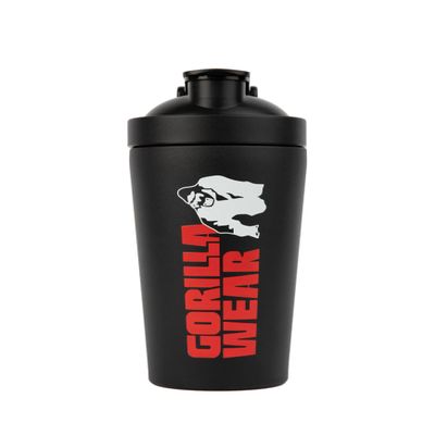 GORILLA WEAR Metal Shaker 740ml - Black | Premium Shaker | Large Capacity | Sleek Design O.S