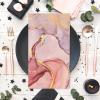 AnyDesign 100 Pack Marble Guest Napkins 3 Ply Disposable Graceful Paper Napkin Pink Gold Marbleized Party Napkin Luxury Dinner Hand Napkin for Home Kitchen Bathroom Table Decor, 13 x 15.7 Inch view 3
