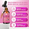 B BEWORTHS 3000mg Sea Moss Liquid Drops - Organic Black Seed Oil & Irish Gel with Burdock Root Bladderwrack, Elderberry, 6X Stronger Qrganic Seamoss Raw for Immunity Booster, Skin Digestive Health view 3