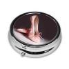 Ballet Shoes Print Round Pill Box 3 Compartment Medicine Pill Case Portable Pill Container for Daily Medicine Supplement Vitamin view 2
