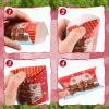 300 Pcs Christmas Pillow Boxes Small Gifts Boxes Christmas Gift Card Holders Bulk 12 Designs Xmas Candy Boxes Decorative Paper Container for Candy Jewelry Xmas Party Favors with 3 Gold Twines view 3