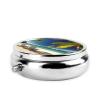 Beach Palm Tree Chairs Boats Print Round Pill Box 3 Compartment Medicine Pill Case Portable Pill Container for Daily Medicine Supplement Vitamin view 3