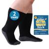 2 Pairs Wide Diabetic Socks for Men Women Plus Size,Lymphedema Socks for Swollen Feet and Ankles,Edema Loose Fit Socks,Non-Binding Hospital Cast Socks view 1