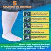 2 Pairs Wide Diabetic Socks for Men Women Plus Size,Lymphedema Socks for Swollen Feet and Ankles,Edema Loose Fit Socks,Non-Binding Hospital Cast Socks view 3