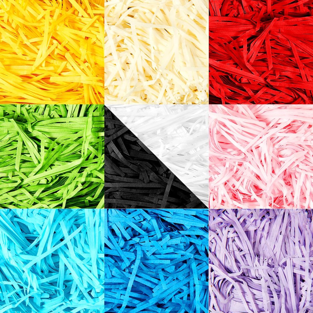 Cholemy 30 Pack 3.3 lb 10 Colors Easter Grass Raffia Paper Shreds Easter Basket Grass Paper Filler for Easter Gift Wrap Easter Party Decoration