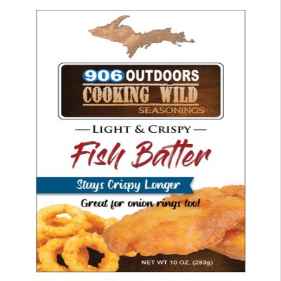 Cooking Wild Seasonings Light and Crispy Fish Batter, 10 ounce Pouch, Great for Onion Rings too