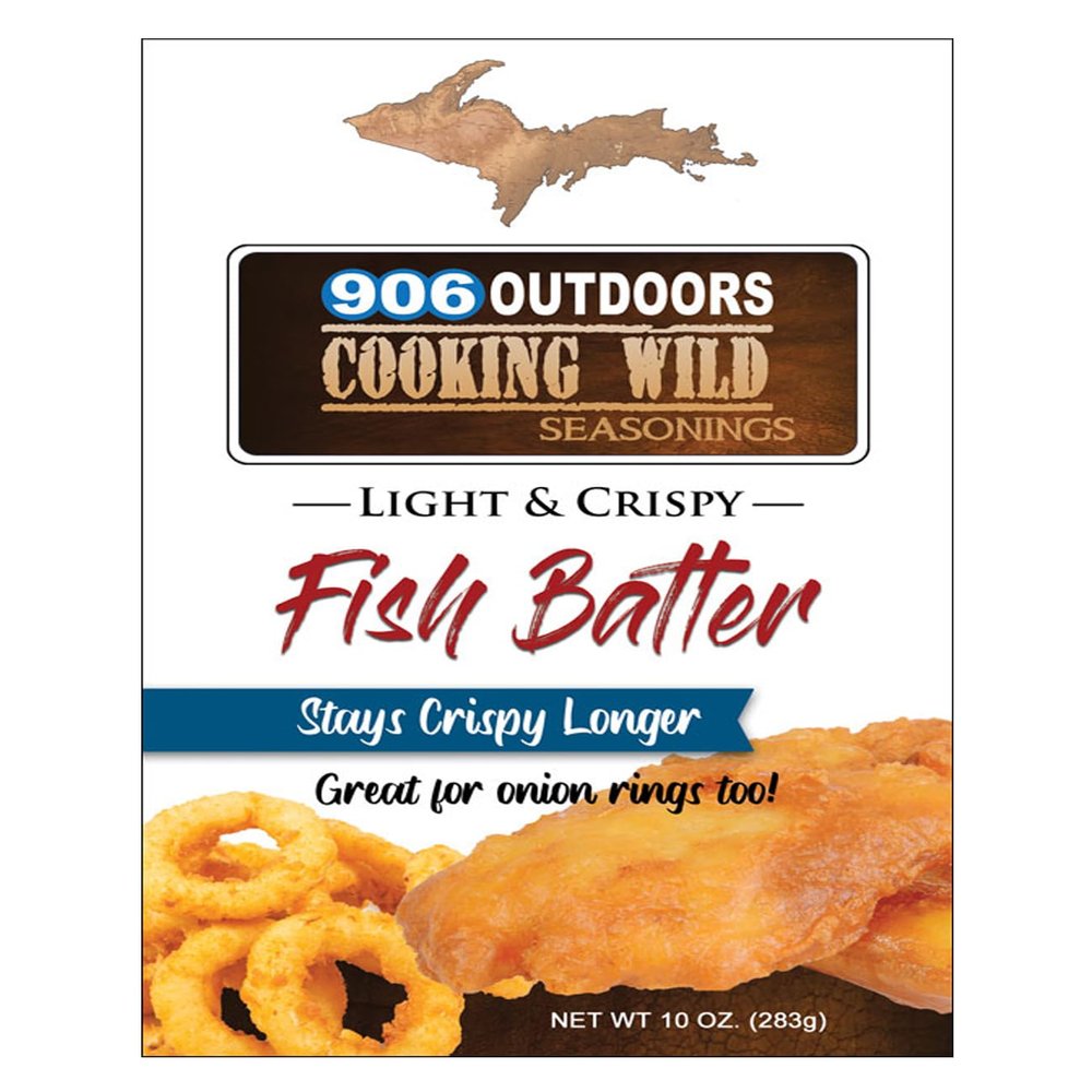 Cooking Wild Seasonings Light and Crispy Fish Batter, 10 ounce Pouch, Great for Onion Rings too