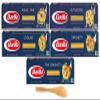 Barilla Pasta, Angel Hair, Fettuccine, Linguine, Spaghetti, and Thin Spaghetti 16 Ounce (Pack of 5) - with Make Your Day Mini Spatula view 1