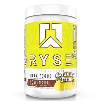 RYSE BCAA Focus Powder - Country Time Lemonade - BCAA Supplement with Electrolytes, Natural Caffeine & Cognizin Supports for Hydration, Recovery, Energy, and Focus for Men & Women - 30 Servings