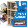 American Tuna Sushi-grade Troll Caught Premium Wild Salmon Fish - Smoked Salmon, MSC Certified, & Hand Processed - 6 oz Cans | Pack of 6 | Delicacy for Health and Flavor Enthusiasts! view 1