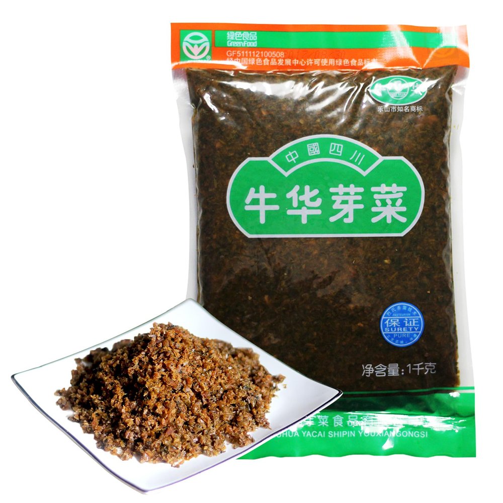 Bailinhou SuiMi yacai sichuan preserved vegetables 2.2lb (1000g), mustard stem Dried Vegetable, Laotan fermentation, from szechuan, China