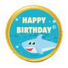 80 Pcs Blue Shark Kid's Birthday Candy Party Favors Chocolate Coins - Gold Foil view 2