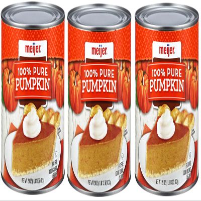 100% Pure Pumpkin (Pack Of 3 Cans), 29 oz. Each