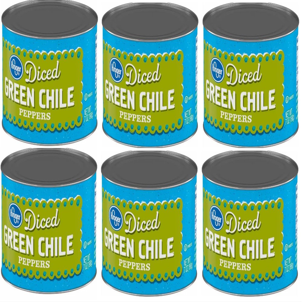 Pack Of 6 Diced Green Chile Peppers 7 oz.