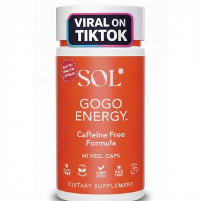 Sol Nutrition GoGo Energy Supplement: Natural Energy Boost, Cortisol Regulation, Focus Support, Herbal Alternative for Men & Women