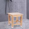JIAHESHYP Waterproof Bamboo Shower Bench, Shoe Stool, Spa Seat Bath Stool for Bathroom Bathtud Elderly Disabled Seniors Women, Inside Shower Shaving Legs, 3 Sizes (Size : 28 * 20 * 20cm) view 1