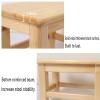 JIAHESHYP Waterproof Bamboo Shower Bench, Shoe Stool, Spa Seat Bath Stool for Bathroom Bathtud Elderly Disabled Seniors Women, Inside Shower Shaving Legs, 3 Sizes (Size : 28 * 20 * 20cm) view 3