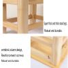 JIAHESHYP Waterproof Bamboo Shower Bench, Shoe Stool, Spa Seat Bath Stool for Bathroom Bathtud Elderly Disabled Seniors Women, Inside Shower Shaving Legs, 3 Sizes (Size : 28 * 20 * 20cm) view 4