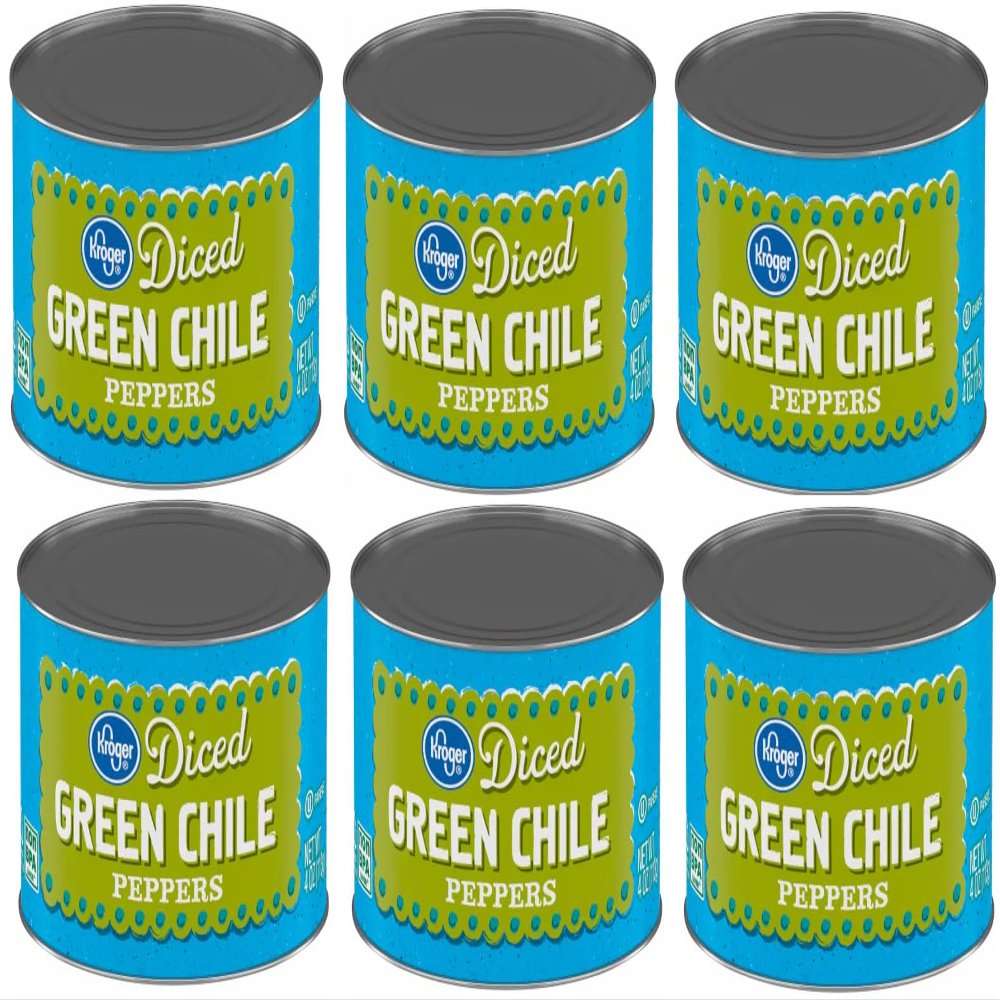 Pack Of 6 Diced Green Chile Peppers 4 oz.