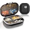 2 Pack Pill Organizer Pill Box 7 Compartments Large Pill Dispenser Home Travel Supplement Holder Airtight Vitamin Container Daily Medicine Travel Essentials(Small+ Large) view 1