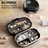 2 Pack Pill Organizer Pill Box 7 Compartments Large Pill Dispenser Home Travel Supplement Holder Airtight Vitamin Container Daily Medicine Travel Essentials(Small+ Large) view 4
