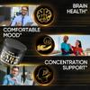 NUQIIT 3in1 GABA Supplements 750mg L-Theanine 200mg & 5-HTP (5-hydroxytryptophan) - Equivalent to 1000mg - Support Brain Health, Concentration, Comfortable Mood - 90 Capsules view 3