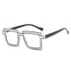 bullabulling Stylish Blue Light Glasses Square Frames for Women Reading Glasses Computer Glasses Anti UV (white, 1.0) view 1