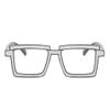bullabulling Stylish Blue Light Glasses Square Frames for Women Reading Glasses Computer Glasses Anti UV (white, 1.0) view 2