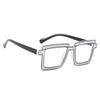 bullabulling Stylish Blue Light Glasses Square Frames for Women Reading Glasses Computer Glasses Anti UV (white, 1.0) view 4